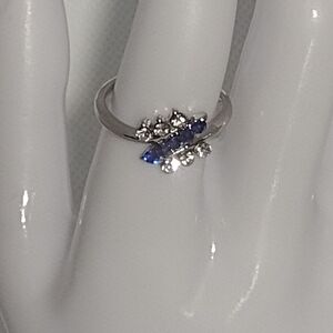 Blue Dragonfly Silvery Ring